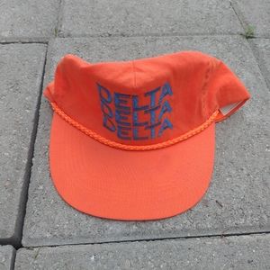 Vintage Delta Snapback Hat Cap VTG 90s
